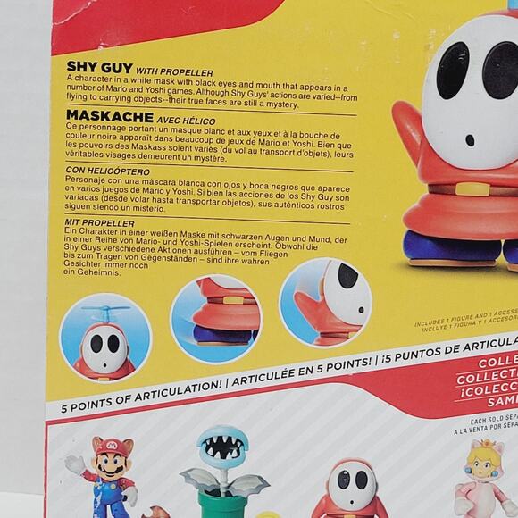 NEW Jakks Pacific 91438 World of Nintendo 4" Mario SHY GUY W/PROPELLER Figure - Picture 14 of 16